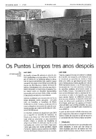 Os puntos limpos tres anos despois